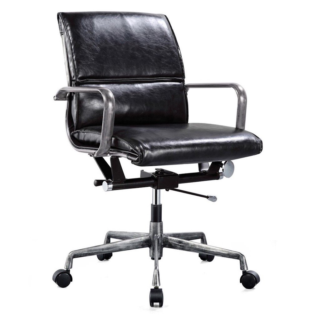 Ellisburg Padded Vegan Leather-Distressed Furniture-Office-Office Chairs