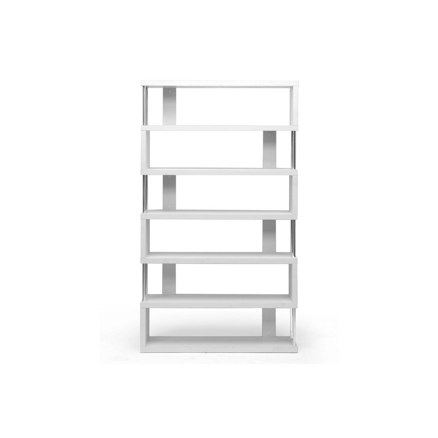 barnes six-shelf modern bookcase