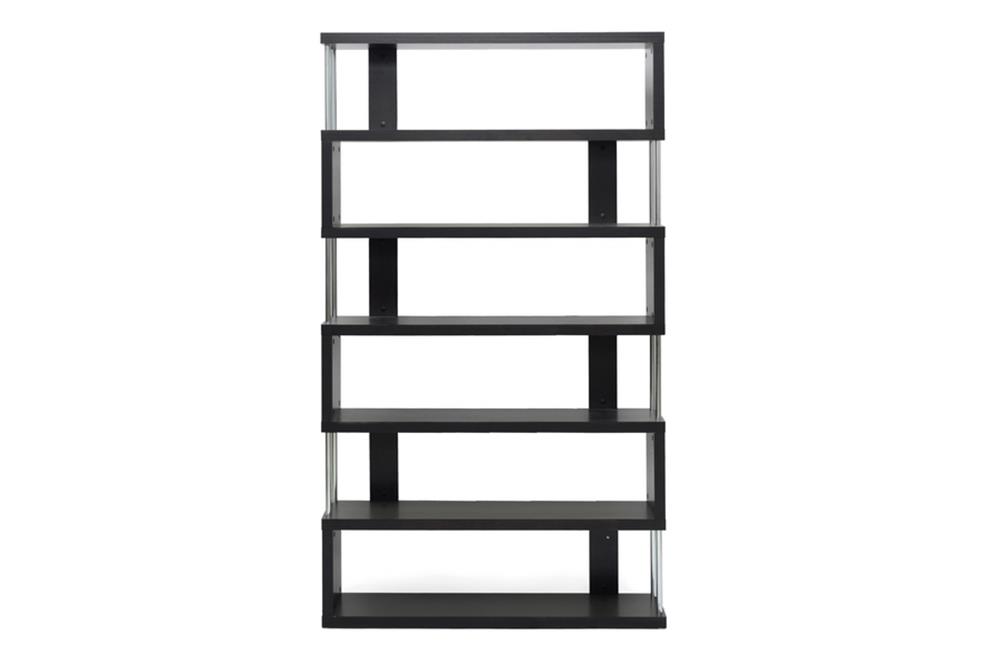 barnes six-shelf modern bookcase