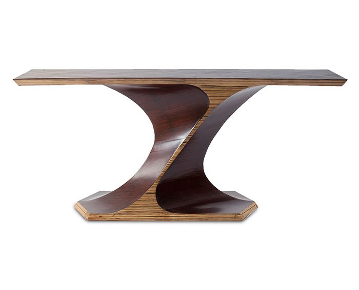 bamboo twist console table