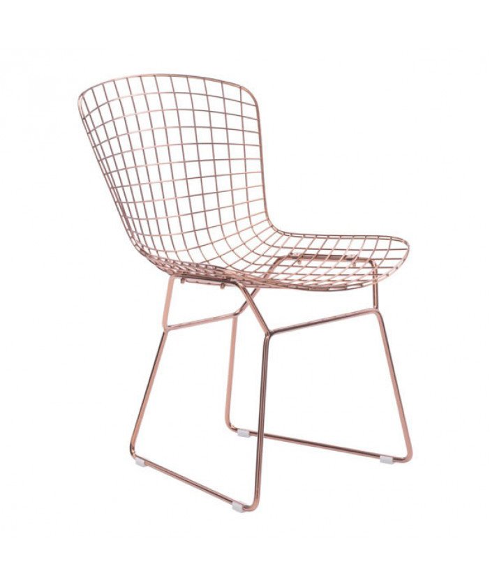bertoia wire dining chair - rose