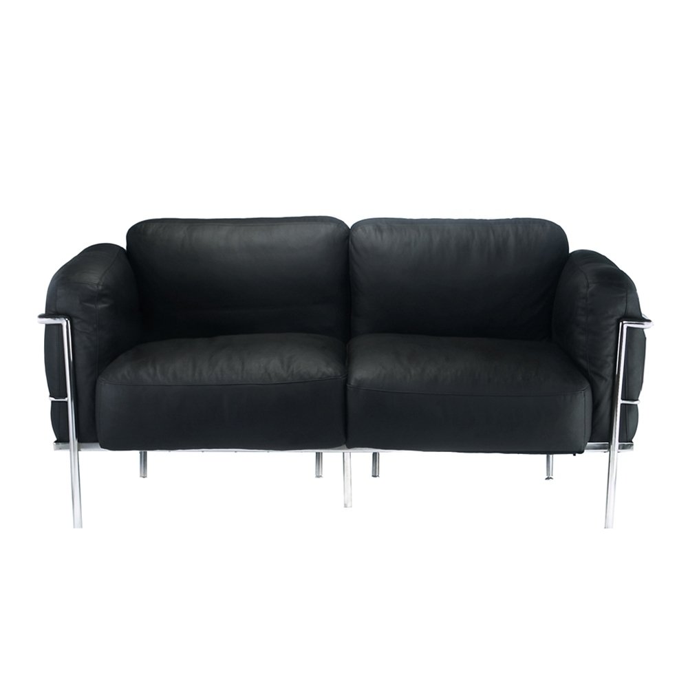 Bethany | Le Corbusier  Down-Filled Loveseat Furniture-Living Room-Loveseats & Settees