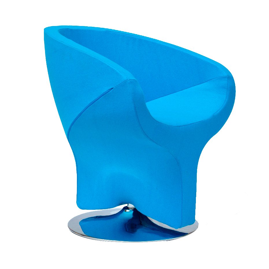 Brushton Swivel Leisure Chair - Sky Blue Furniture-Living Room-Chairs