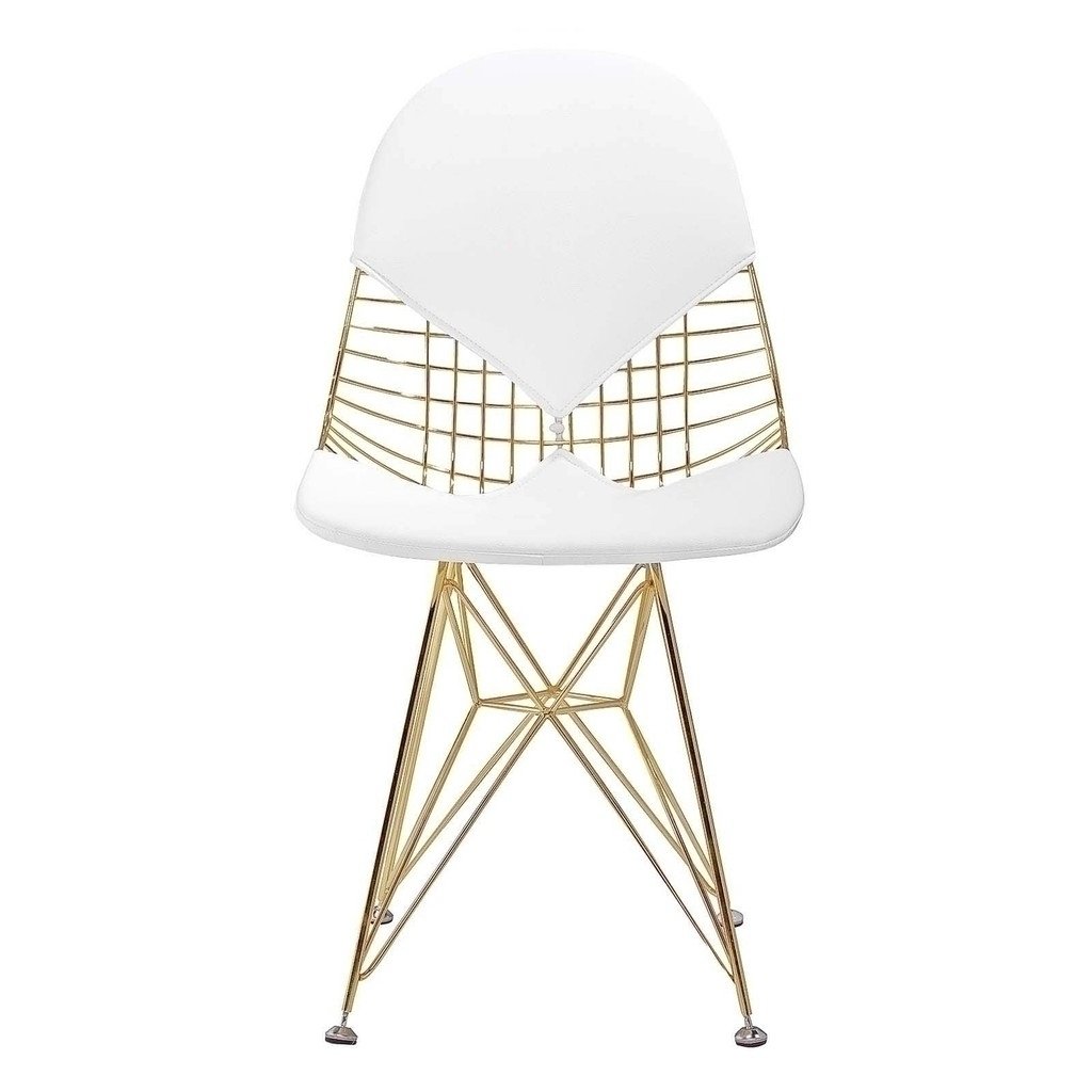 easy wire DKR chair bikini - gold and white set