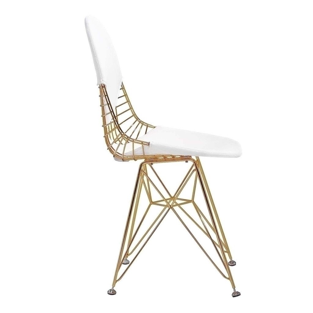 easy wire DKR chair bikini - gold and white set