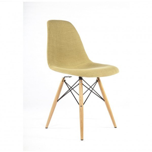 easy upholstered shell chair - dowel base