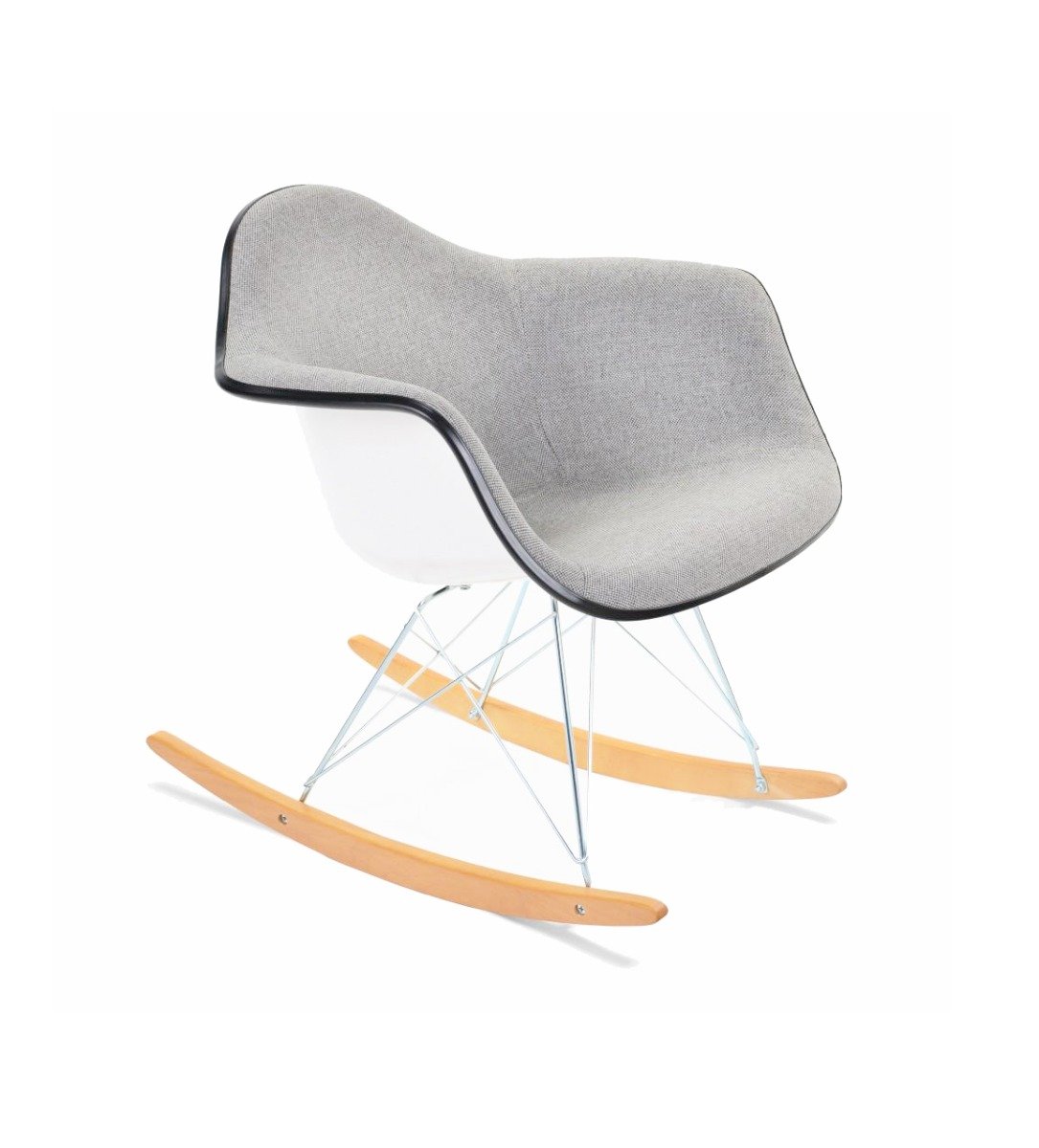 Dewitt | easy Upholstered Fiberglass Shell Rocker Furniture-Living Room-Chairs