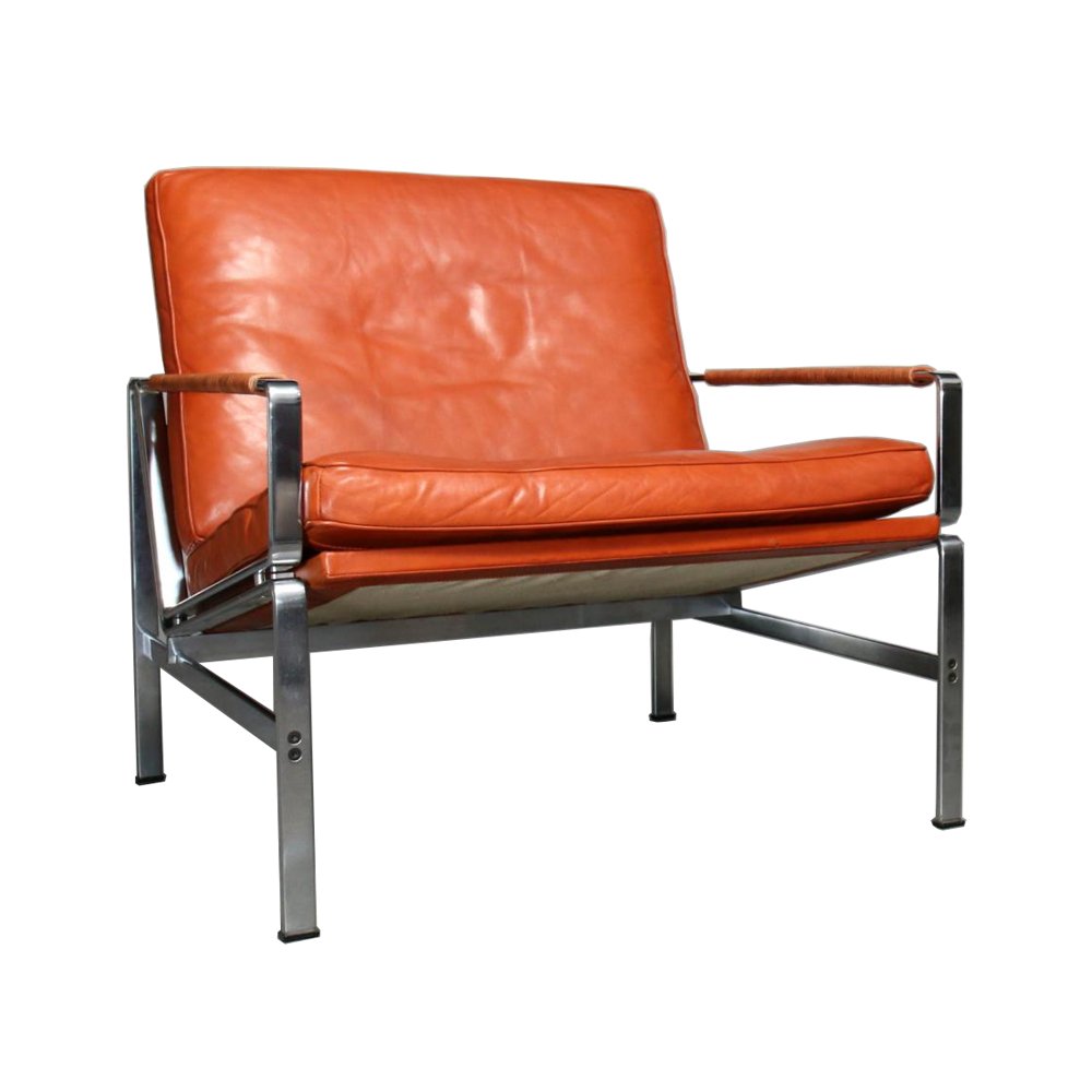 Replica FK 6720 easy chair - tan leather