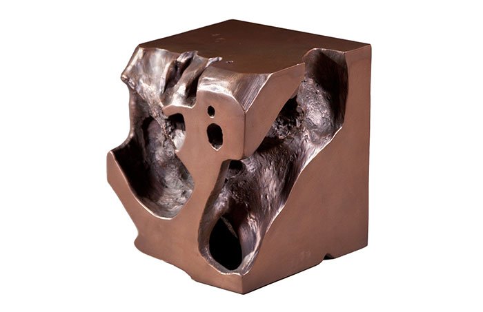freeform stool - bronze