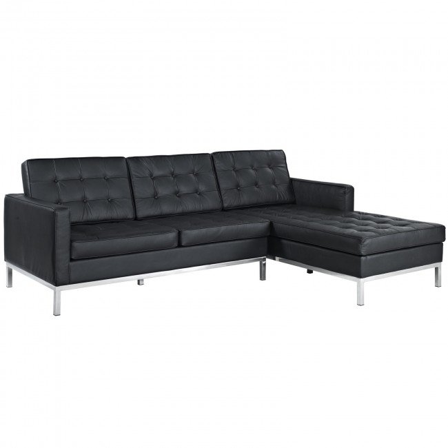 florence leather sectional sofa