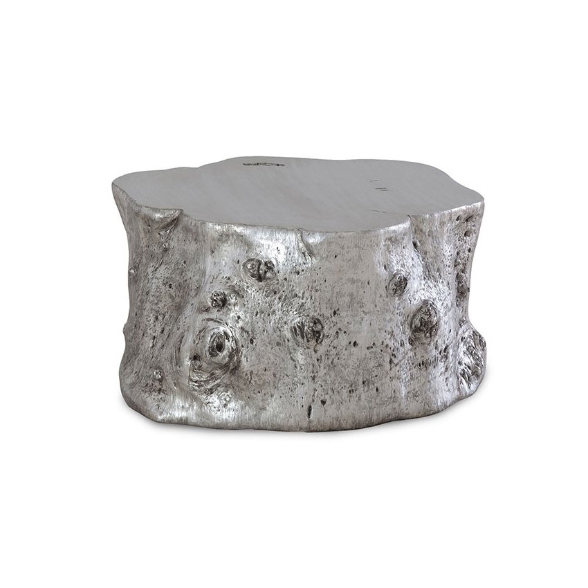 log cocktail table - silver