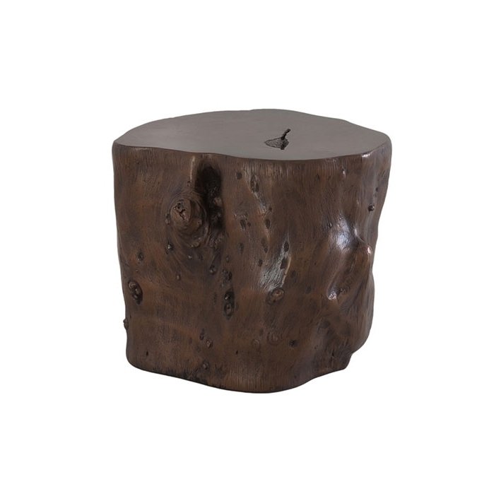 log stool - large bronze