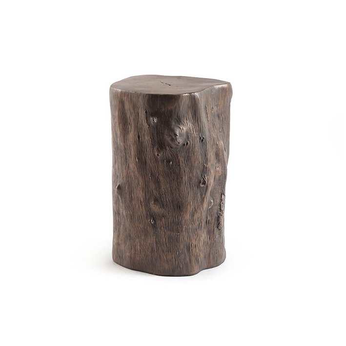log stool - small bronze