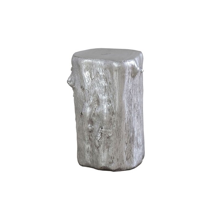 log stool - small silver