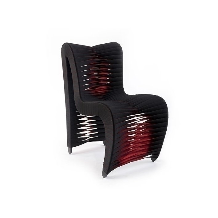 seat belt dining chair - black/red