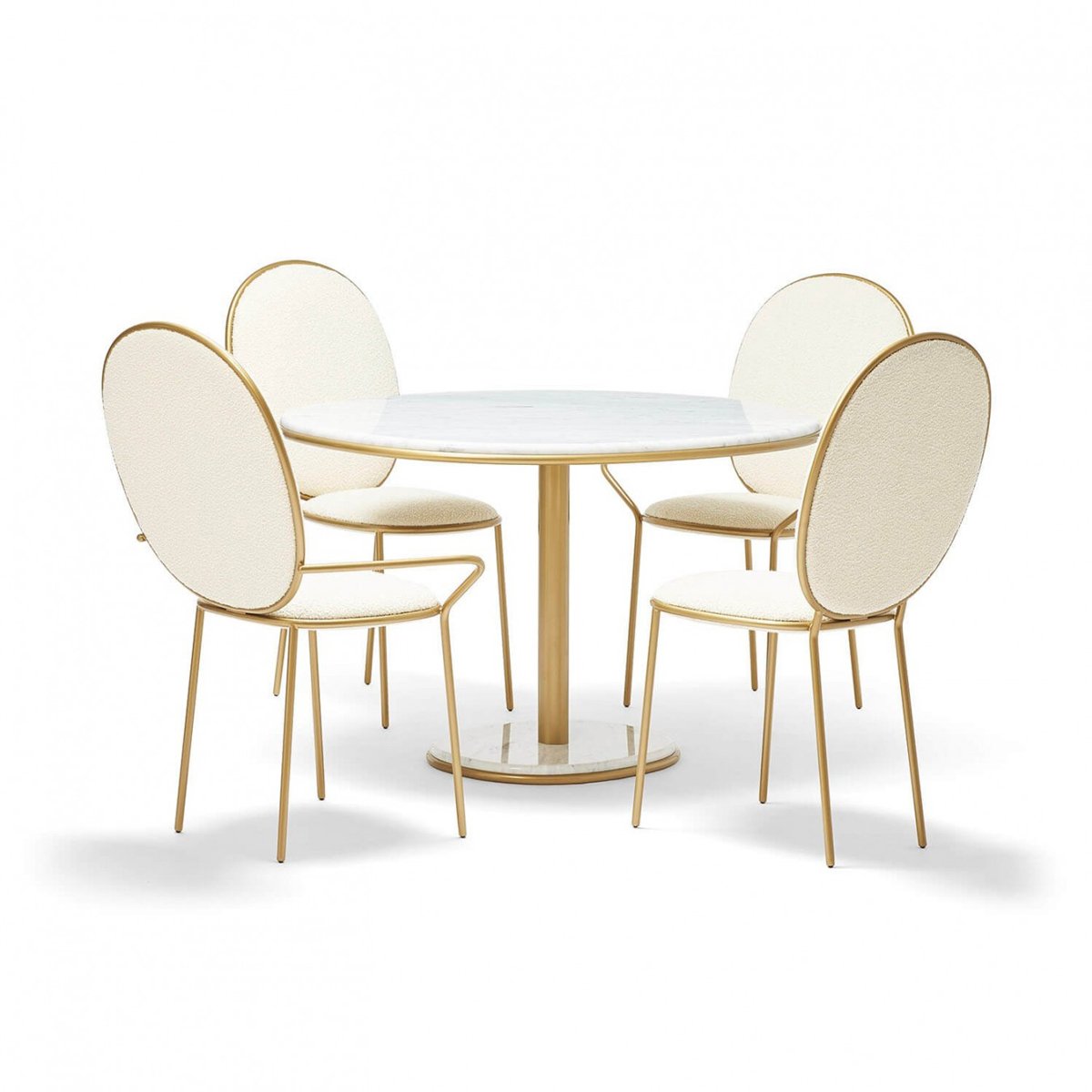 Replica Stay dining chairs and armchairs with table