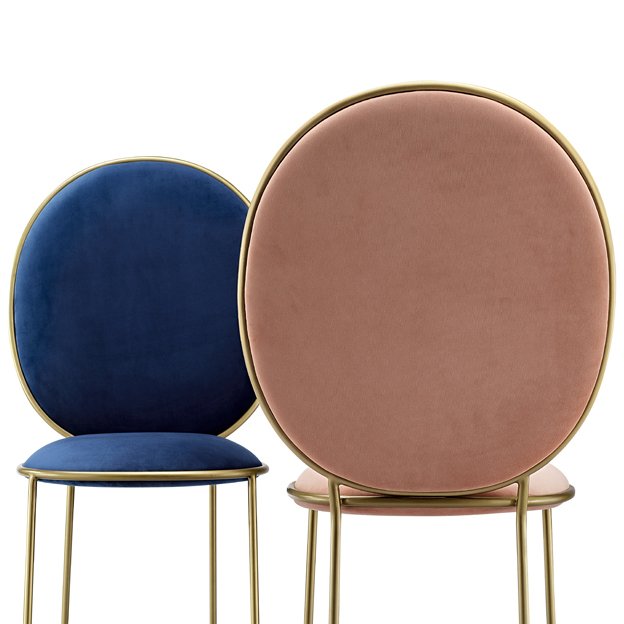 Replica Stay dining chair - blue and blush